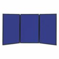 Quartet Mfg. Quartet, Show-It! Display System, 72 X 36, Blue/gray Surface, Black Frame SB93513Q